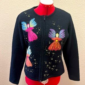 Talbots Petites Angel Christmas Sweater